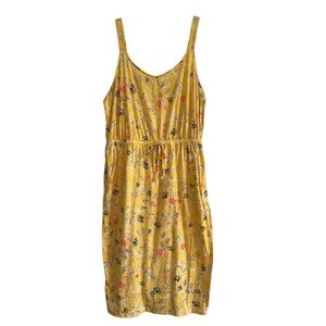 2/$30 West Loop Yellow Floral Sleeveless Midi Dress